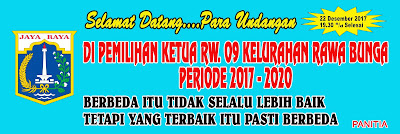 SPANDUK PEMILIHAN KETUA RT - RW , BISA PESAN DI ARIYANI STEMPEL JL