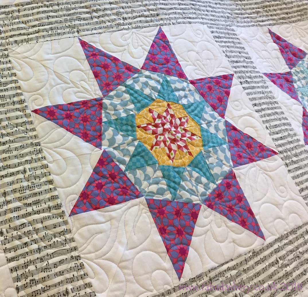 Fabadashery Longarm Quilting Foundation Pieced Star Quilt by Penny
