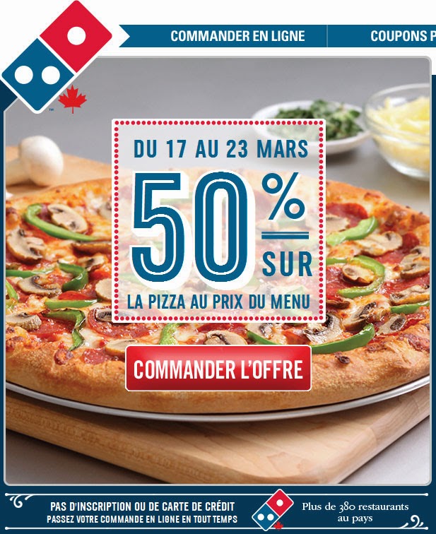 Domino's pizza économisez 50 sur la pizza au prix du menu en ligne