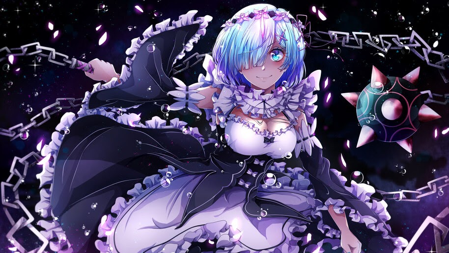 Anime, Girl, Rem, Maid, Morning Star, Re:Zero, 4K, #4.2753