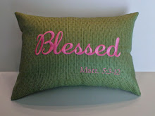 BLESSED - lime diamond pattern