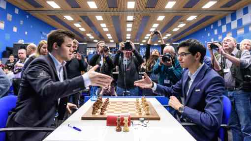 La partie entre Anish Giri (2752) et Magnus Carlsen (2834), une solide défense Française conclue par une nulle par répétition au 31ème coup - Photo © Alina L'Ami La partie entre Anish Giri (2752) et Magnus Carlsen (2834), une solide défense Française conclue par une nulle par répétition au 31ème coup - Photo © Alina L'Ami