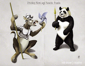 10-Donkey-Xote-and-Sancho-Panda-Rob-Snow-Animal-Illustrations-Play-on-Words-www-designstack-co