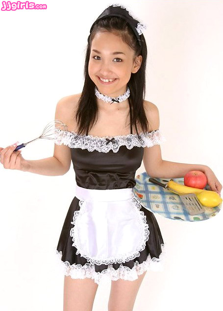 Sexy Models Exposed Reon Kadena Japanese Maid Costume Cosplay
