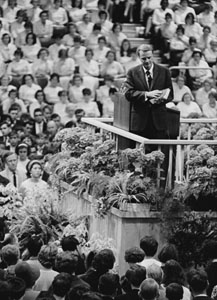 Billy Graham preaching BGEA