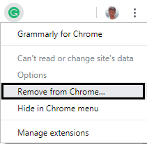 remove grammarly from chrome