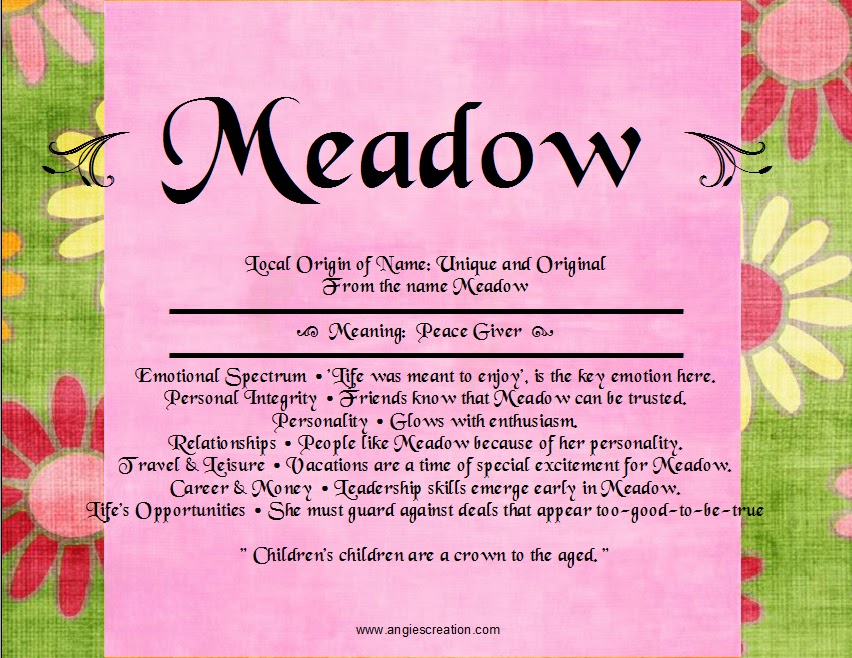 Meadow Unique Names