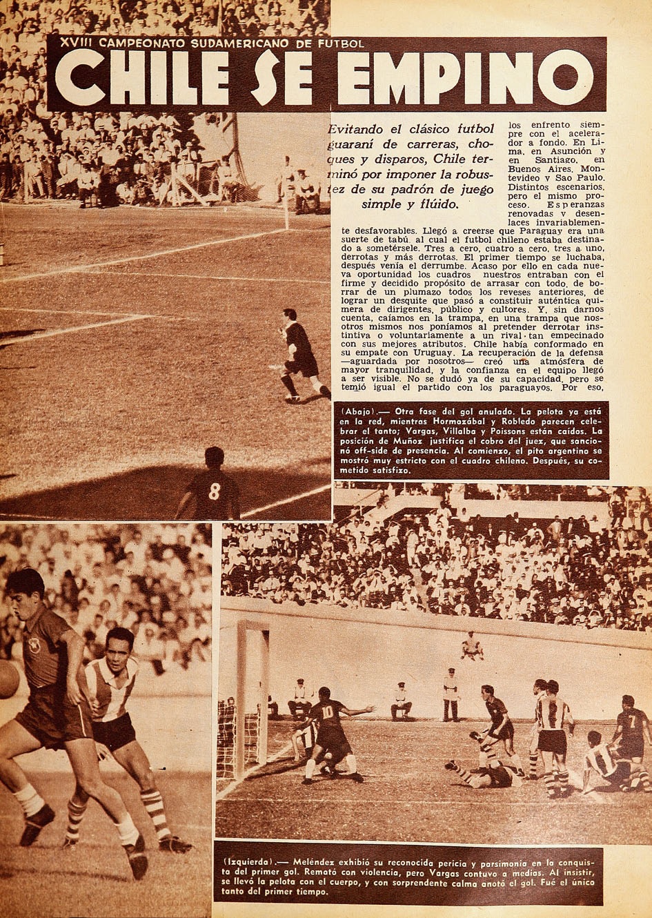 Partidos de la Roja [20/03/1955] ChileParaguay 50