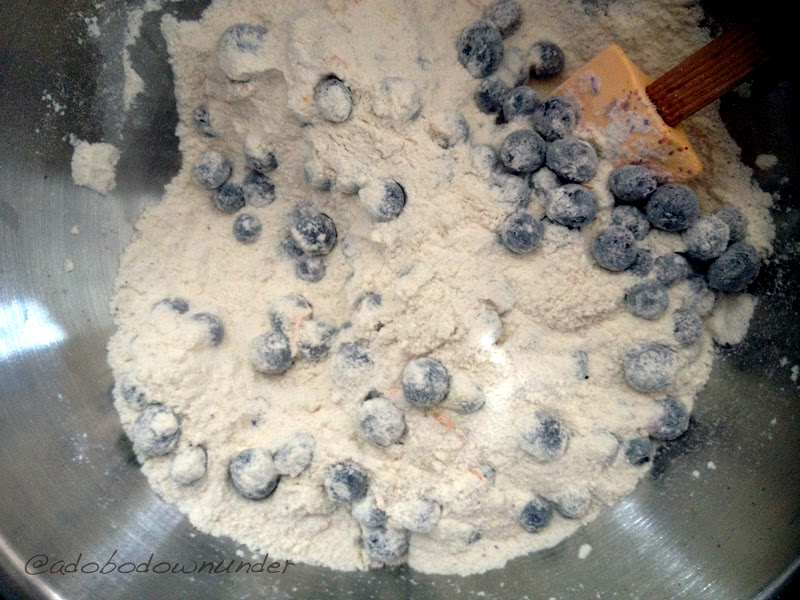 adobo down under Sugarfree blueberry buttermilk muffins