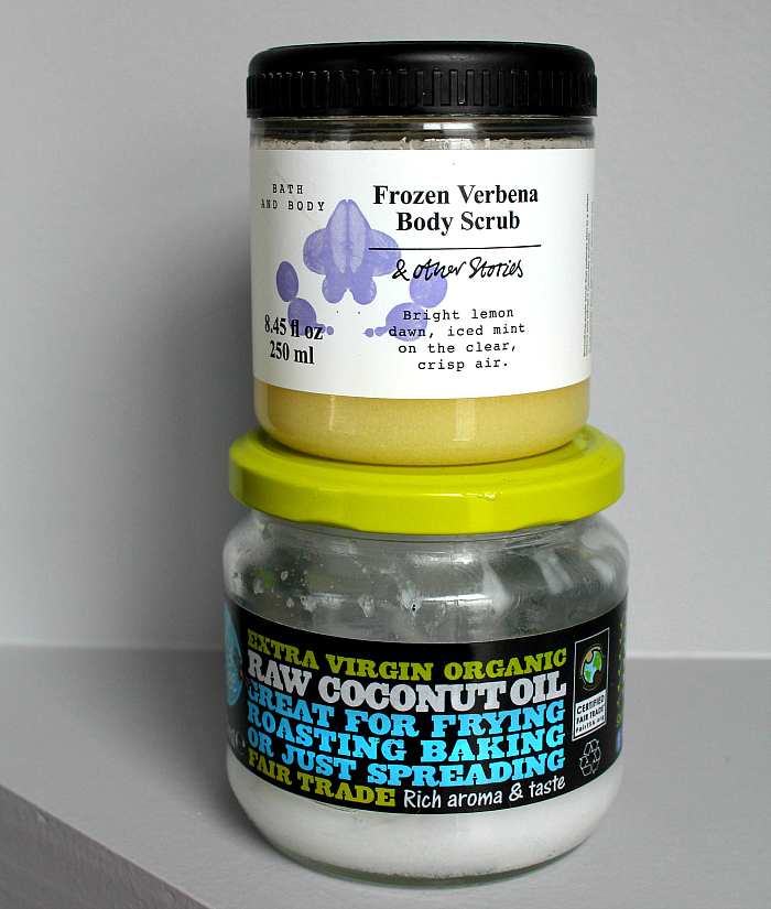 & other stories body scrub and lucy bee coconut oil one little vice beauty blog: affordable drugstore body care