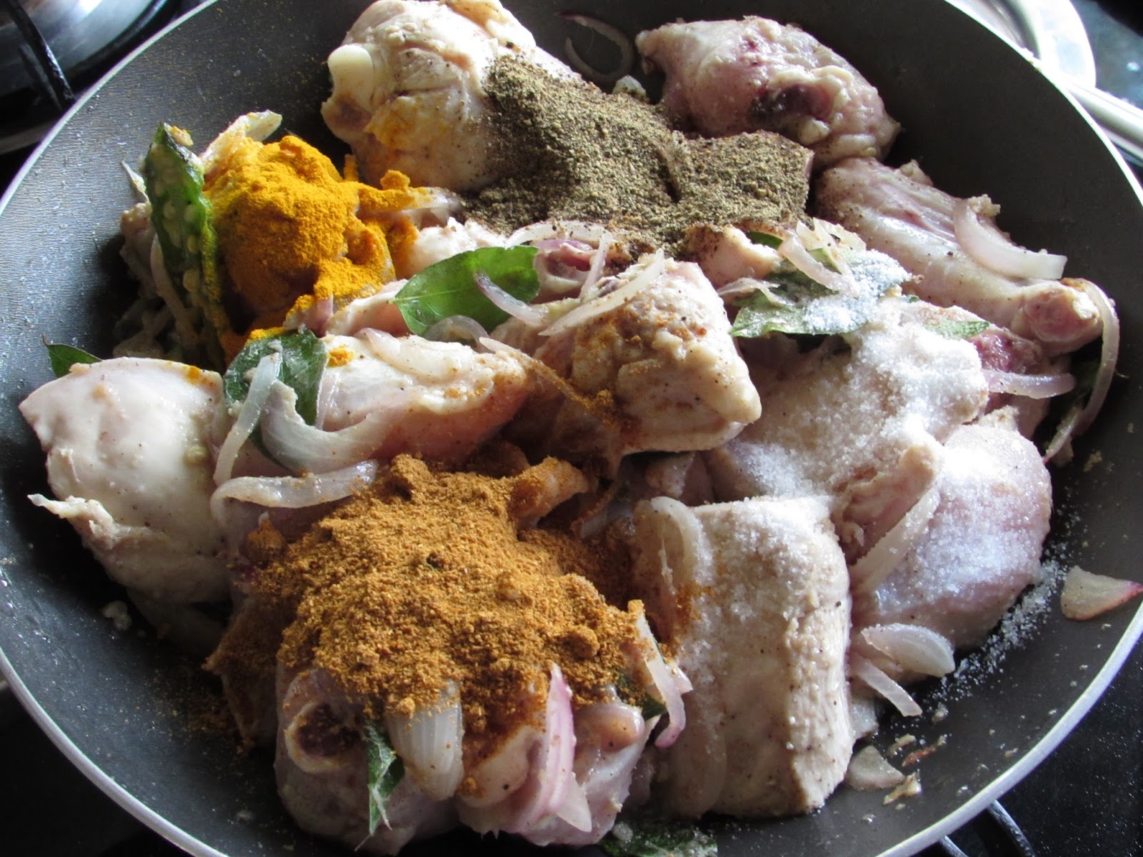 Non Vegetarian Recipes Pepper Chicken (Semi Gravy) Spicy Pepper