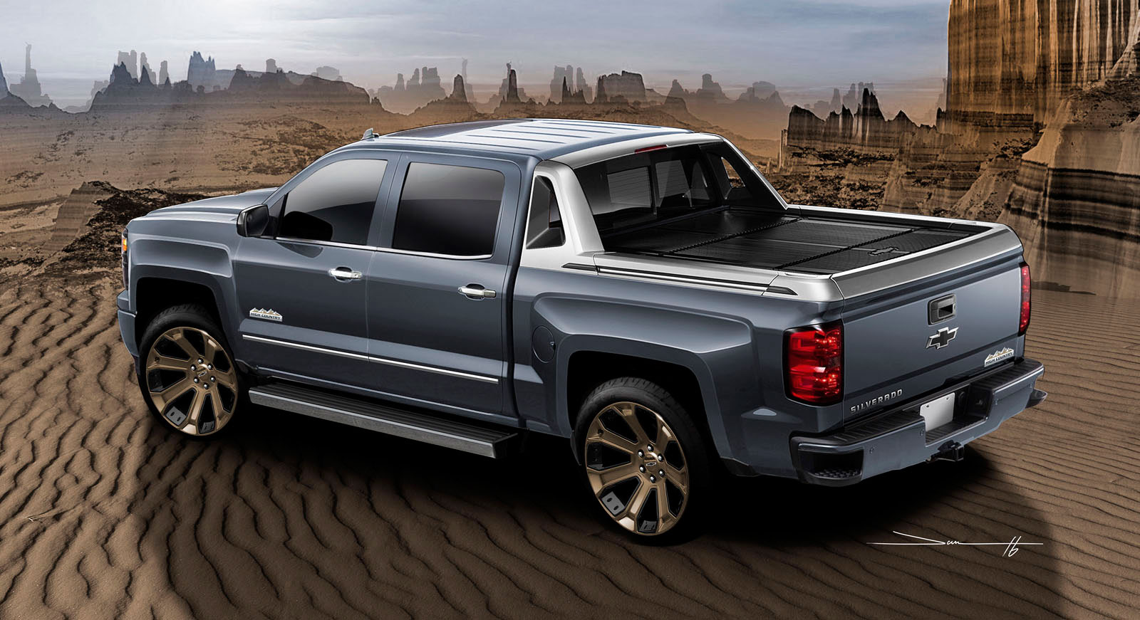 Chevy Show Trucks Tackle The Sand To Get To SEMA Chevy Show Trucks Tackle The Sand To Get To SEMA