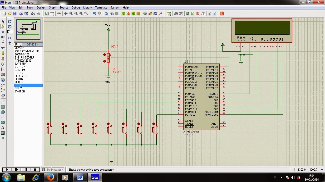 Membuat voltmeter digital menggunkan ADC internal mikrokontroler atmega