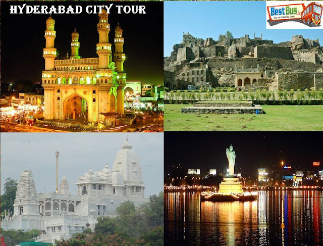 hyderabad  city tour, tourism places in hyderabad, top tourism places in hyderabad, places to visit in hyderabad, book online bus tickets