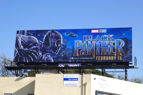 Marvel Black Panther movie billboard Marvel Black Panther movie billboard