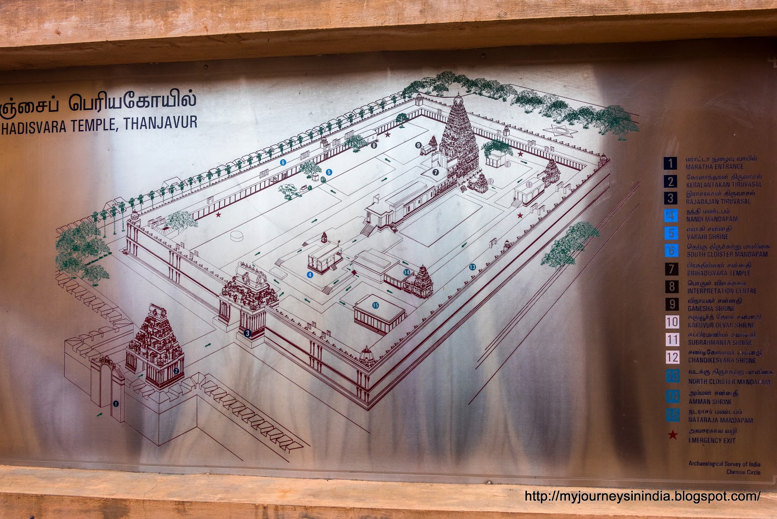 Thanjavur Brihadeeswarar Temple Plan