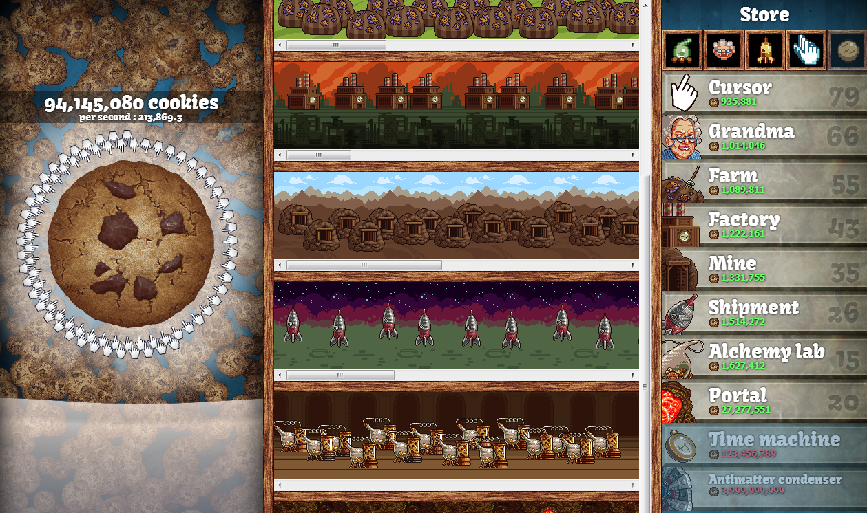 Journal d'un Geek [Review] Cookie Clicker un web browser game évolutif