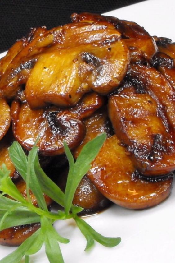 Mushrooms with a Soy Sauce Glaze - healthy dinner recipe