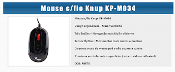 Mouse c/fio Knup KP-M034