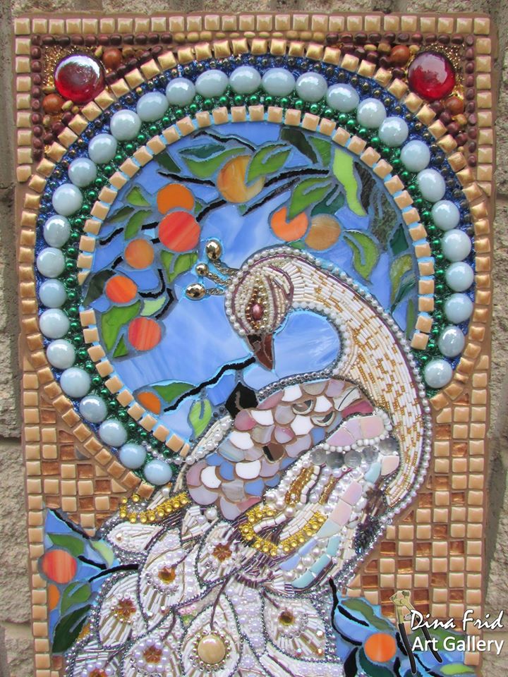 How to make mosaic peacock wall art Crazzy Craft
