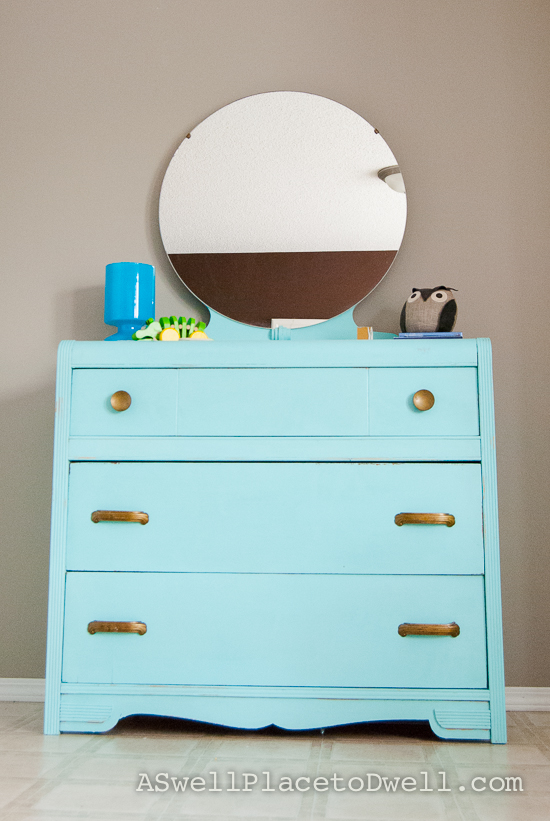 Teal Dresser // www.aswellplacetodwell.com