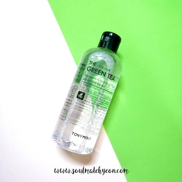 Review; Tony Moly's The Chok Chok Green Tea No-Wash Cleansing Water