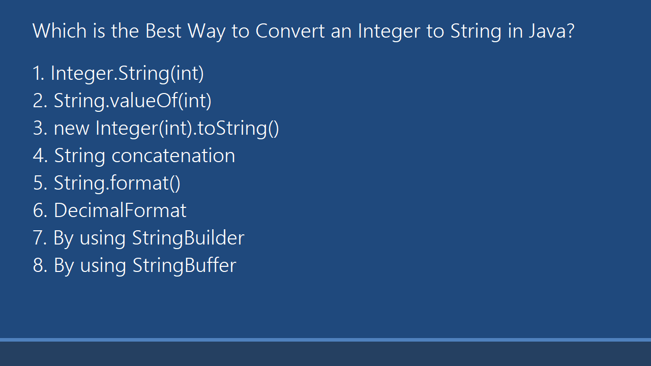 Java67: Best way to Convert Integer to String in Java with Example