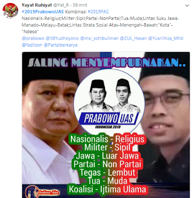 Hashtag #2019PrabowoUAS  Jadi Trending Topic di Twitter