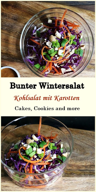 Bunter Wintersalat - Kohlsalat mit Weisskohl, Rotkohl und Karotten 