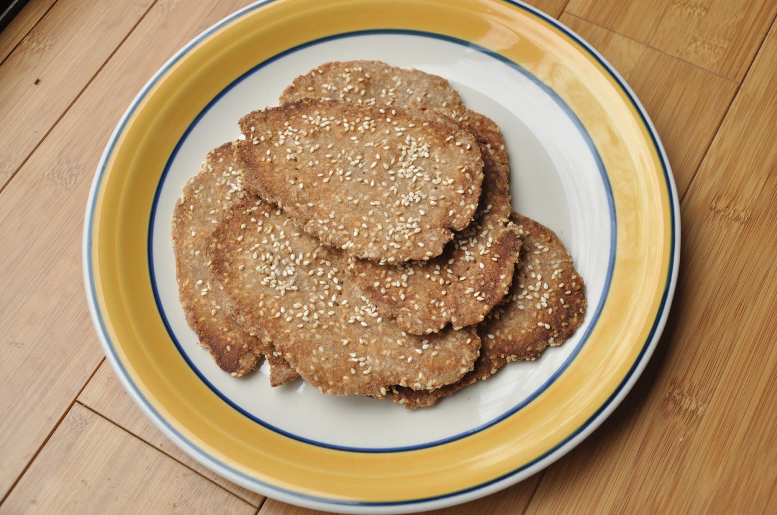 Rustic Modern Whole Wheat Sesame Crackers