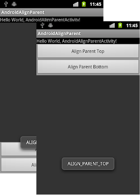 Set RelativeLayout.ALIGN_PARENT_TOP/RelativeLayout.ALIGN_PARENT_BOTTOM using Java code