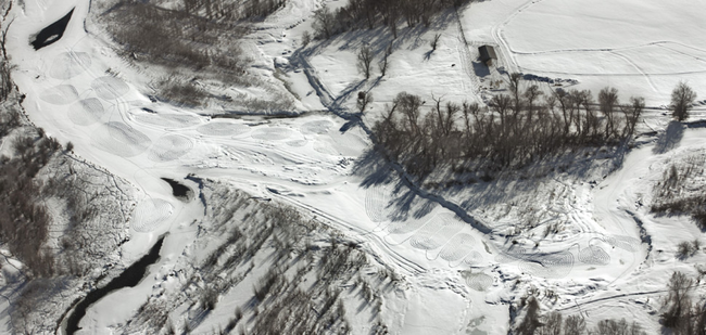 3.) 2011 - Hayden, Colorado. - No These Aren't Crop Circles, Wait Until You See What This Artist Does In The Snow. 3.) 2011 - Hayden, Colorado. - No These Aren't Crop Circles, Wait Until You See What This Artist Does In The Snow.