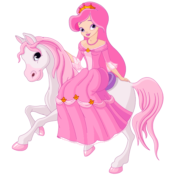 Hada infantil rosa con pony