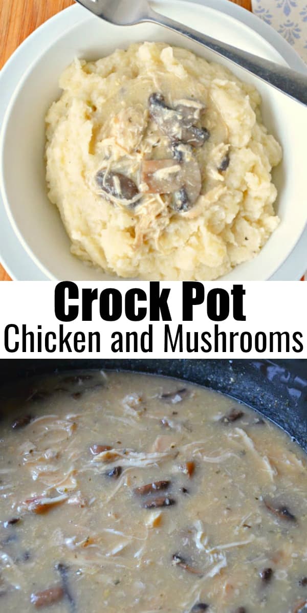 Crock Pot Chicken and Mushroom Gravy is a delicious dinner recipe that is super easy to make completely from scratch. Recipe from Serena Bakes Simply From Scratch.