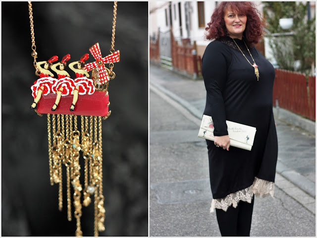 Moulin Rouge Style mit Slipdress in schwarz auf Mode Blog
