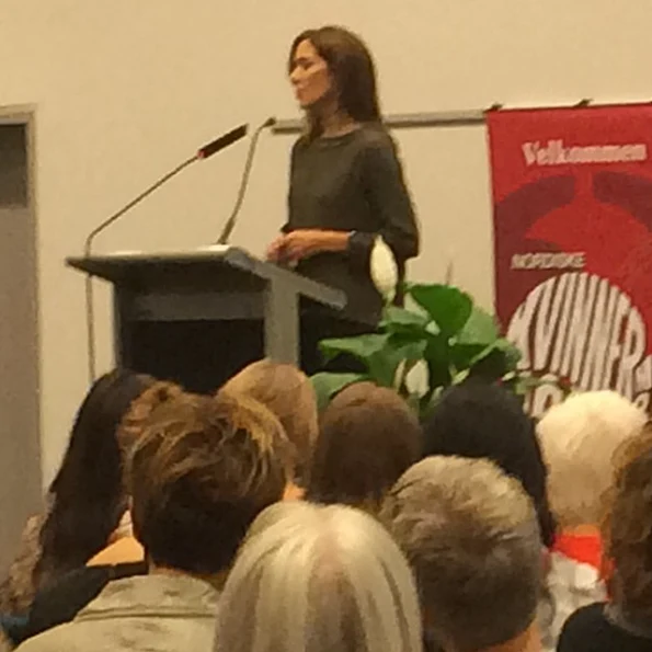 Crown Princess Mary delivered the opening speech at the conference, Nordic Women Against Violence in Scandic Copenhagen