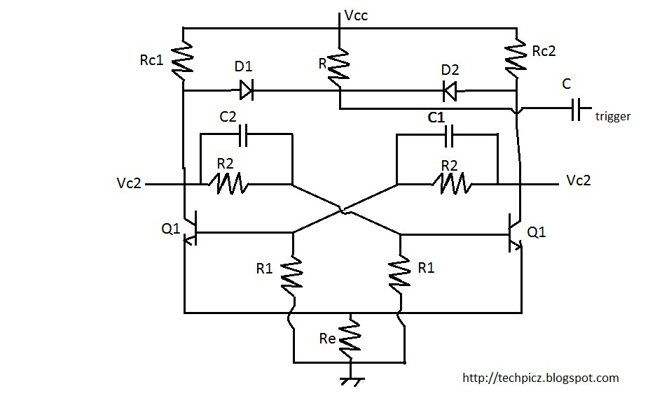 TECHPICZ: BISTABLE MULTIVIBRATOR USING BC107