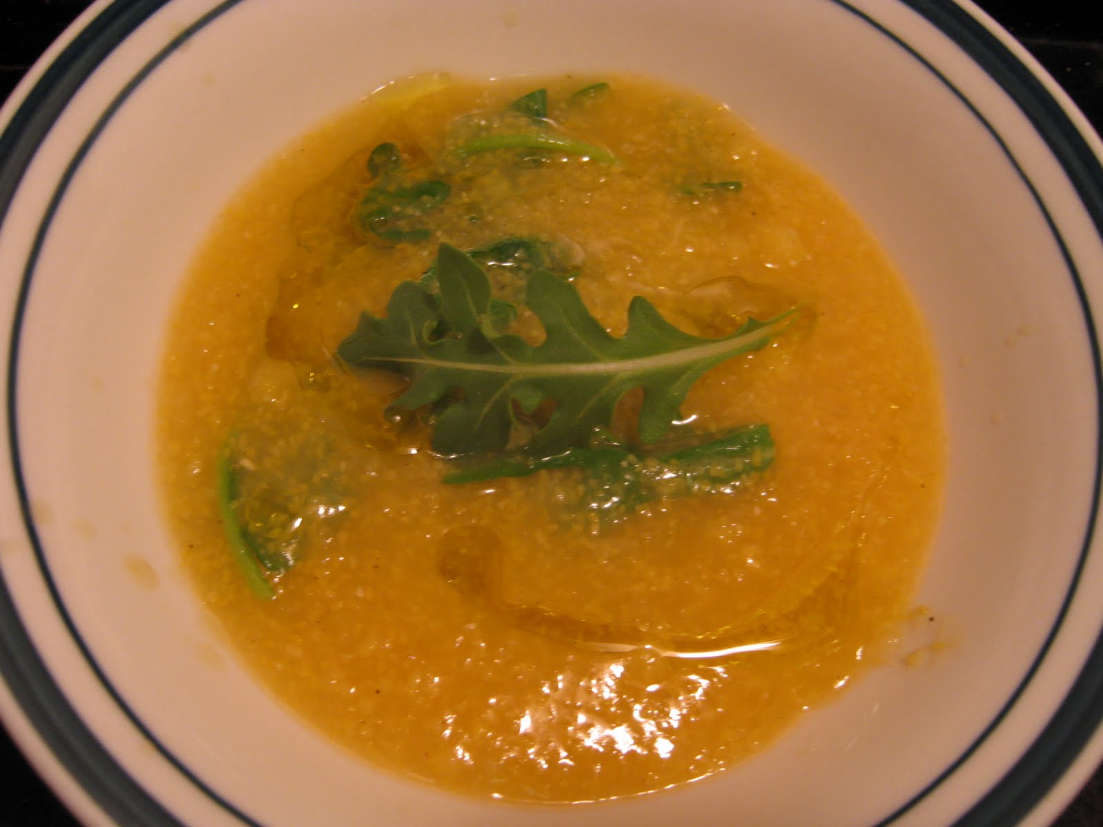 Dairyland Veg Vegan Polenta Lemon and Arugula Soup