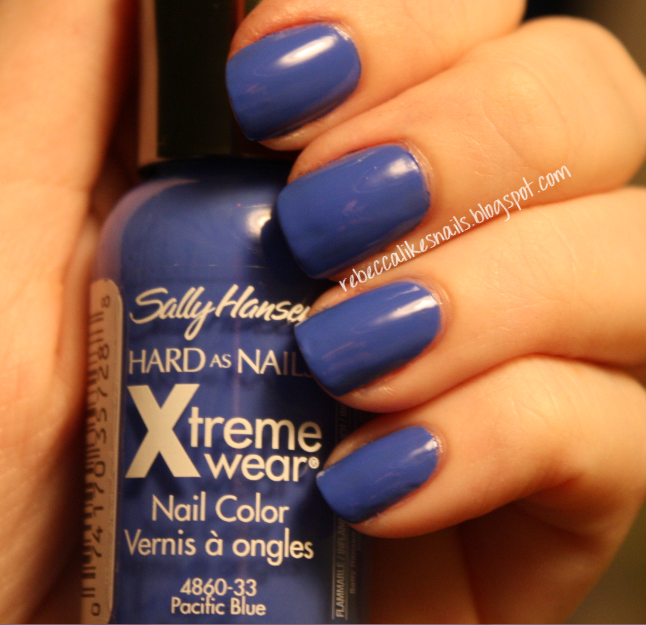 rebecca likes nails: sally hansen xtreme wear - pacific blue