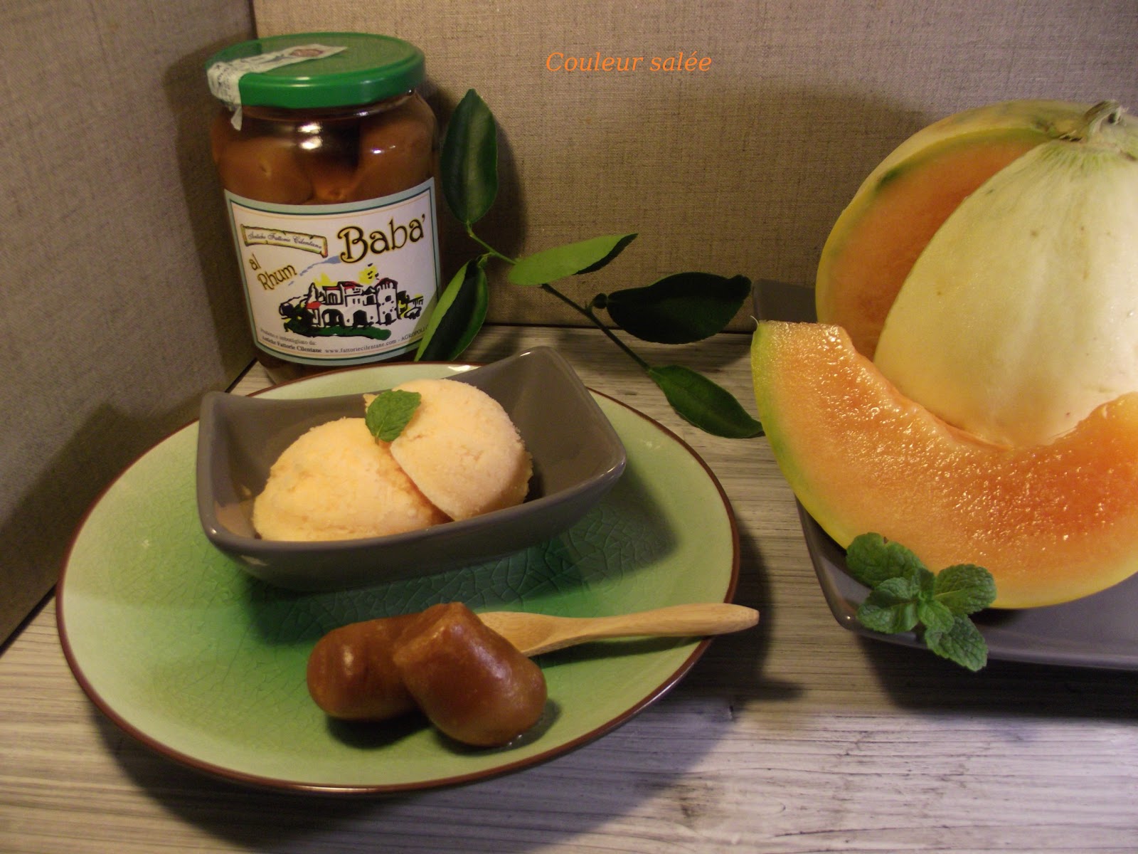 couleur salée sorbet melon gourmand