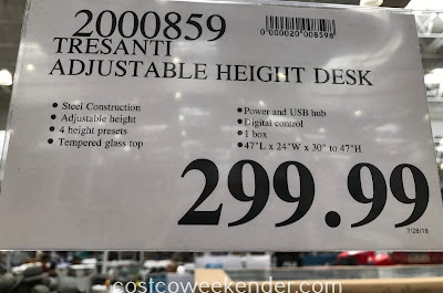 Deal for the Tresanti Adjustable Height Desk at Costco