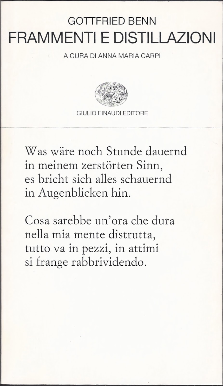 Caponnetto-Poesiaperta: Gottfried Benn - Sieben Gedichte aus ...