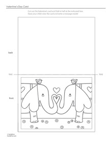 Disney Coloring Pages: Valentine Card Coloring Pages