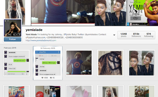 aa Hackers hack into Yemi Alade's instagram account. See what they are posting there