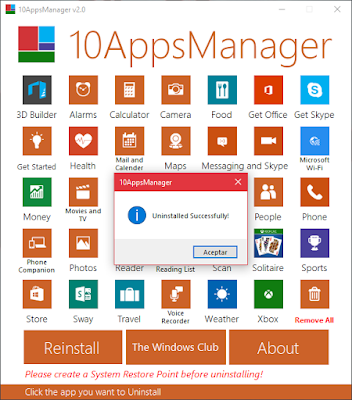 desinstalar o reinstalar aplicaciones de la Tienda preinstaladas en Windows 10