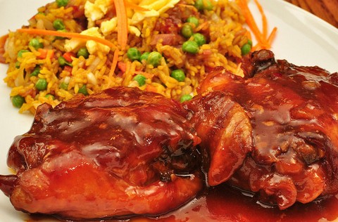 Honey Braised Chicken with Veg Fried Rice