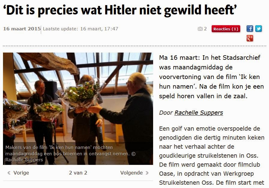 Struikelstenen Oss Presentatie Film