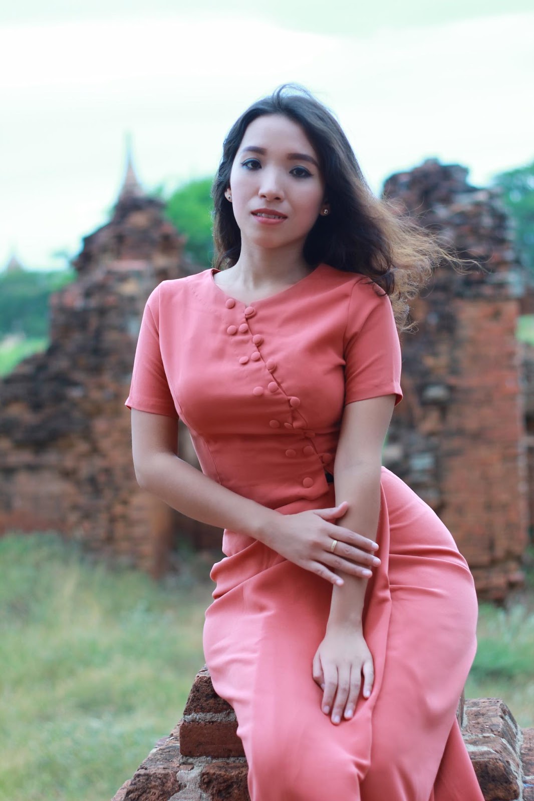 Myanmar Model Nang Mwe San In Bagan Photoshoot Papawady
