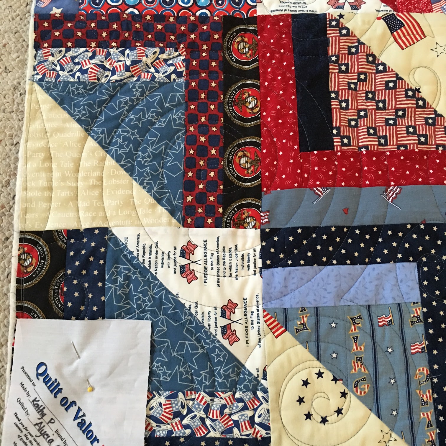Alycia Quilts Quiltygirl Quilts of Valor Quilted