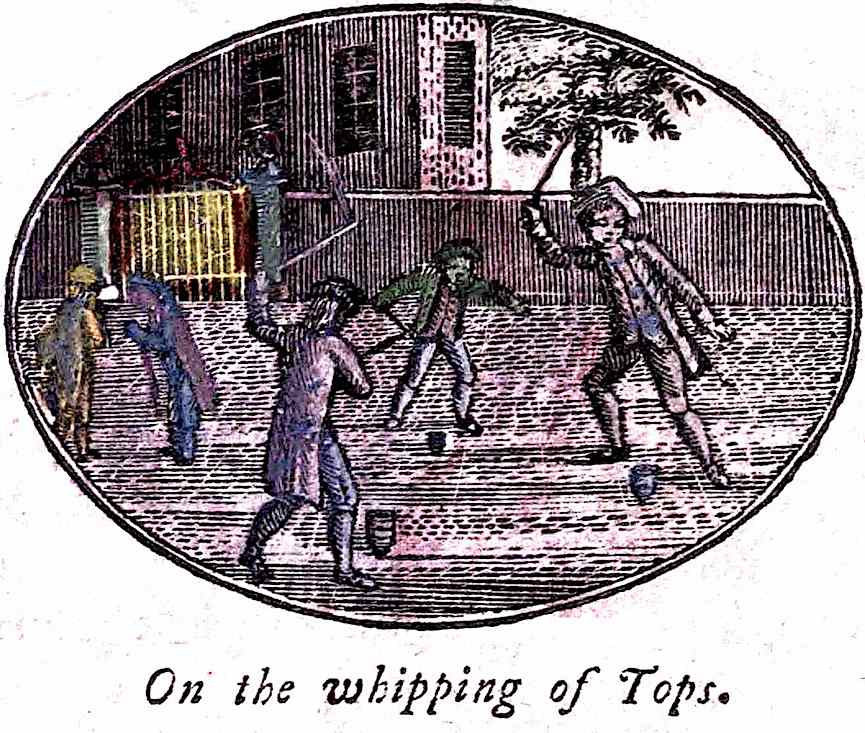 boys whipping tops 1800 boys whipping their tops in 1800, an illustration